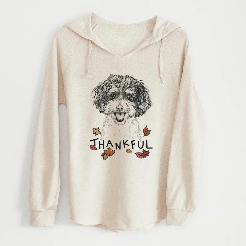 Thankful Carlos the Cavapoo - Cali Wave Hooded Sweatshirt Graphic Hoodie Design Print