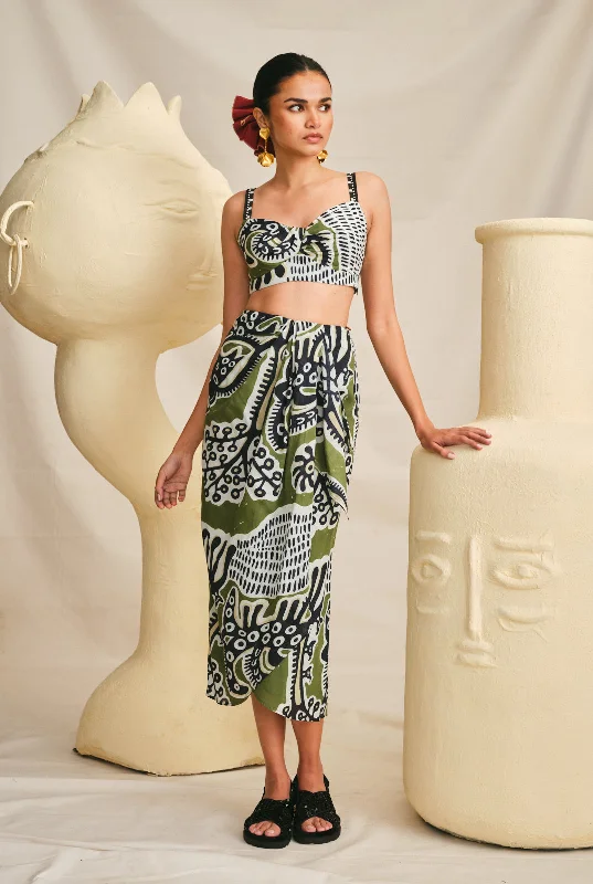 Sohrai Skirt Co-ord Set denim skirt fashionable
