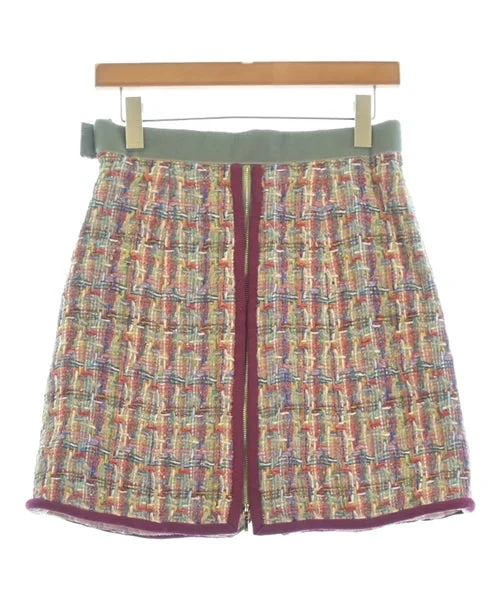 CHANEL Mini skirts silk skirt lustrous