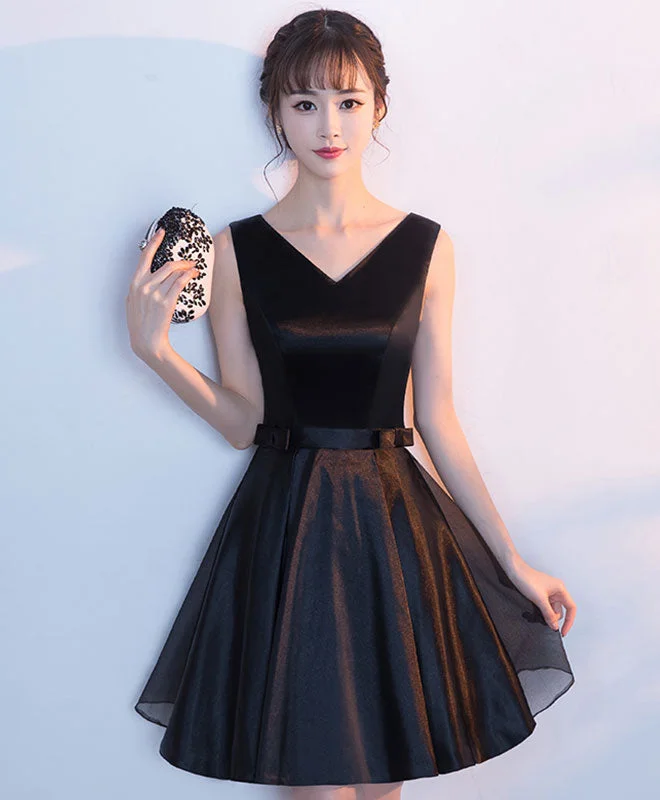 Simple Black Short Prom Dress, Black Homecoming Dress Tunics Fashionable chic