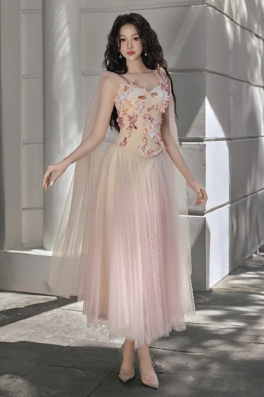 Bloomy Gored Corset Waist Mesh Taffeta Ankle Length Dress Tunics Plaid country