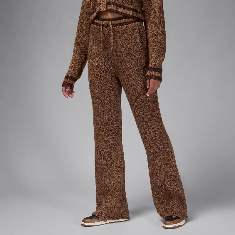 Air Jordan Knit Pants "Archeo Brown" High-Waist Trousers