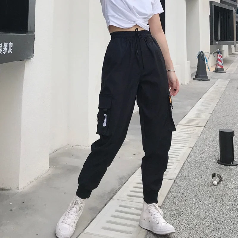 women High Waist Loose Streetwear pants High-Waist Jeans
