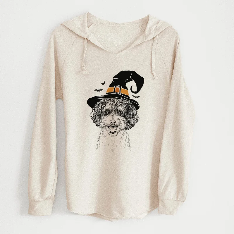 Witch Carlos the Cavapoo - Cali Wave Hooded Sweatshirt Hoodie with Color Block Contrast Stylish