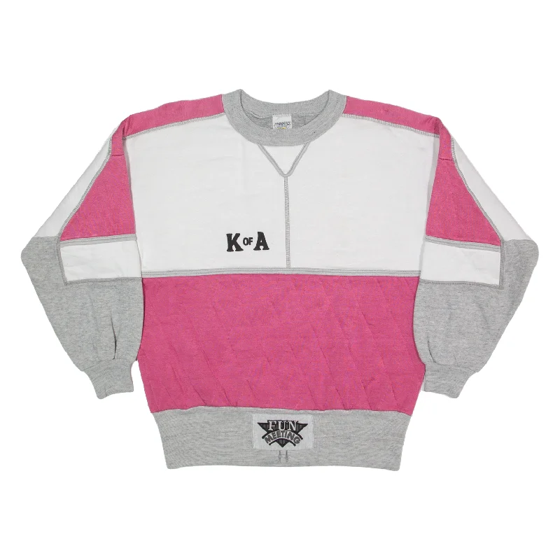 MEETING K Of A Sweatshirt Pink 90s Womens S Hoodie with Velcro Closure Adjustable Secure