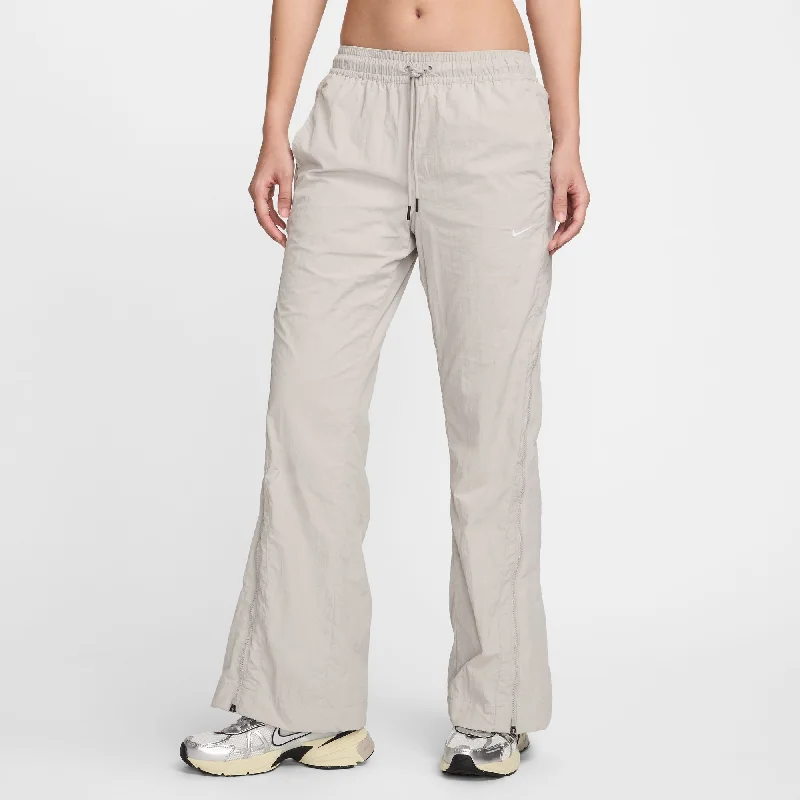 WMNS Nike Sportswear Collection Mid-Rise Zip Pants "Grey" Stretch Fit Pants