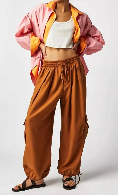 Palash Cargo Pants In Goldenrod Soft Cotton Pants