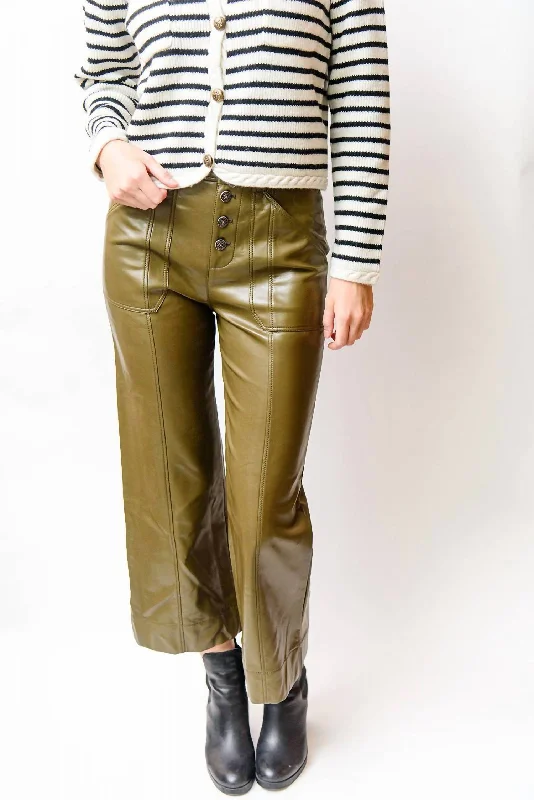 Benji Pant In Dark Olive Soft Stretch Pants