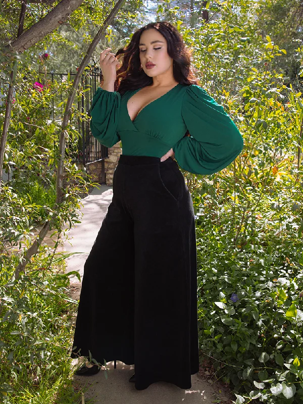 The Crawford Palazzo Pants in Black (XS ONLY) Comfortable Jogging Pants