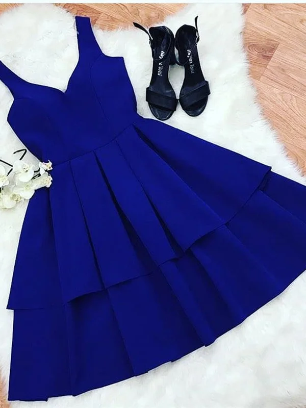 A Line V Neck Short Royal Blue Prom Dresses, Short Royal Blue Formal Graduation Evening Homecoming Dresses Pencil Office Professional A Line V Neck Short Royal Blue Prom Dresses, Short Royal Blue Formal Graduation Evening Homecoming Dresses Pencil Office Professional