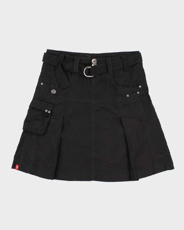 EDC by Espirit Black Cargo Skirt - L summer skirt style
