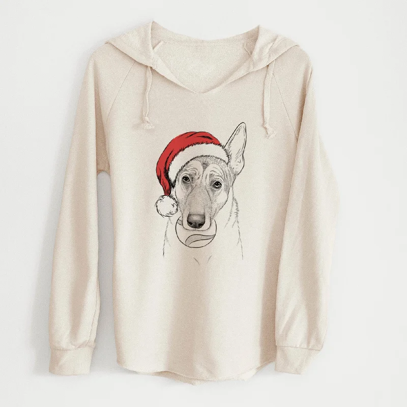 Santa Greta the German Shepherd - Cali Wave Hooded Sweatshirt Hoodie with Pocket Utility Practical