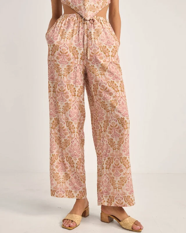 Jessie Paisley Drawstring Pant Classic Chino Pants