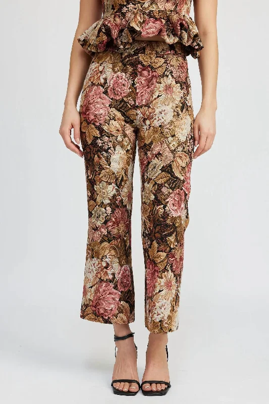 Carey Pants In Pink Gold Comfortable Fleece Pants