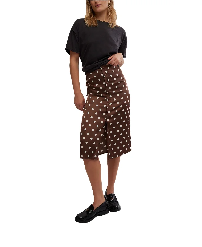 Analise Printed Midi Skirt in Pinecone floral skirt print