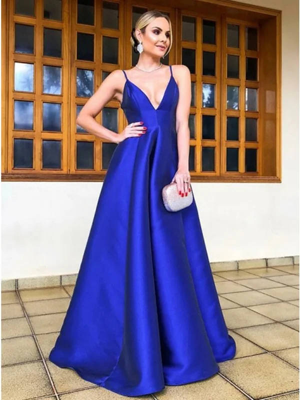 A Line V Neck Royal Blue Prom Dresses, Blue V Neck Formal Graduation Evening Dresses Tunics Gym athletic A Line V Neck Royal Blue Prom Dresses, Blue V Neck Formal Graduation Evening Dresses Tunics Gym athletic