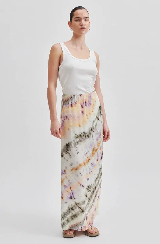 Second Female Sirana Maxi Skirt in Tea. wool skirt sturdy