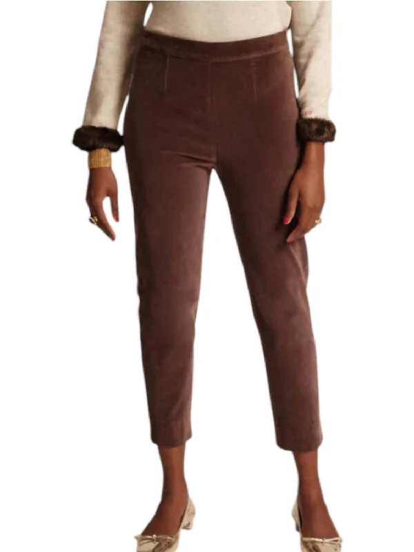 Lucy Pant In Chocolate Classic Cropped Pants