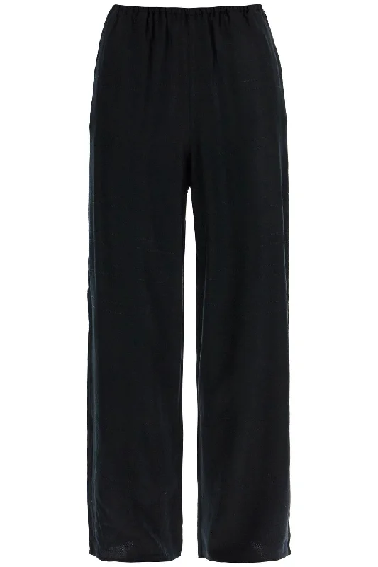 Toteme Women's  High-Waisted Loose Modal Pants Elegant Wool Trousers