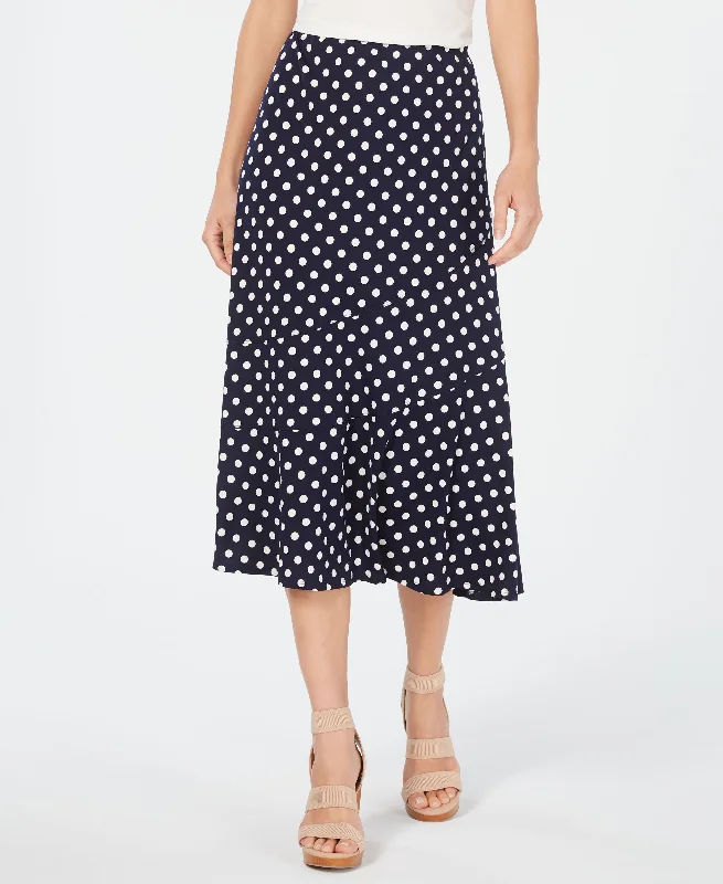 NY Collection Petite Printed Midi Skirt seamless skirt comfort