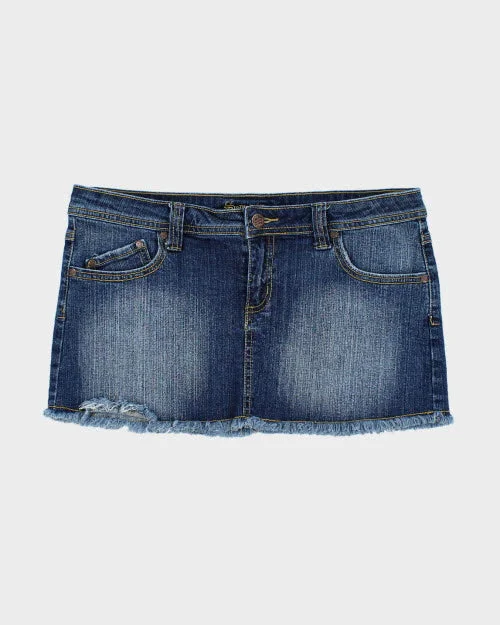 Y2k 00s Seductions Denim Mini Skirt - M elastic waist skirt