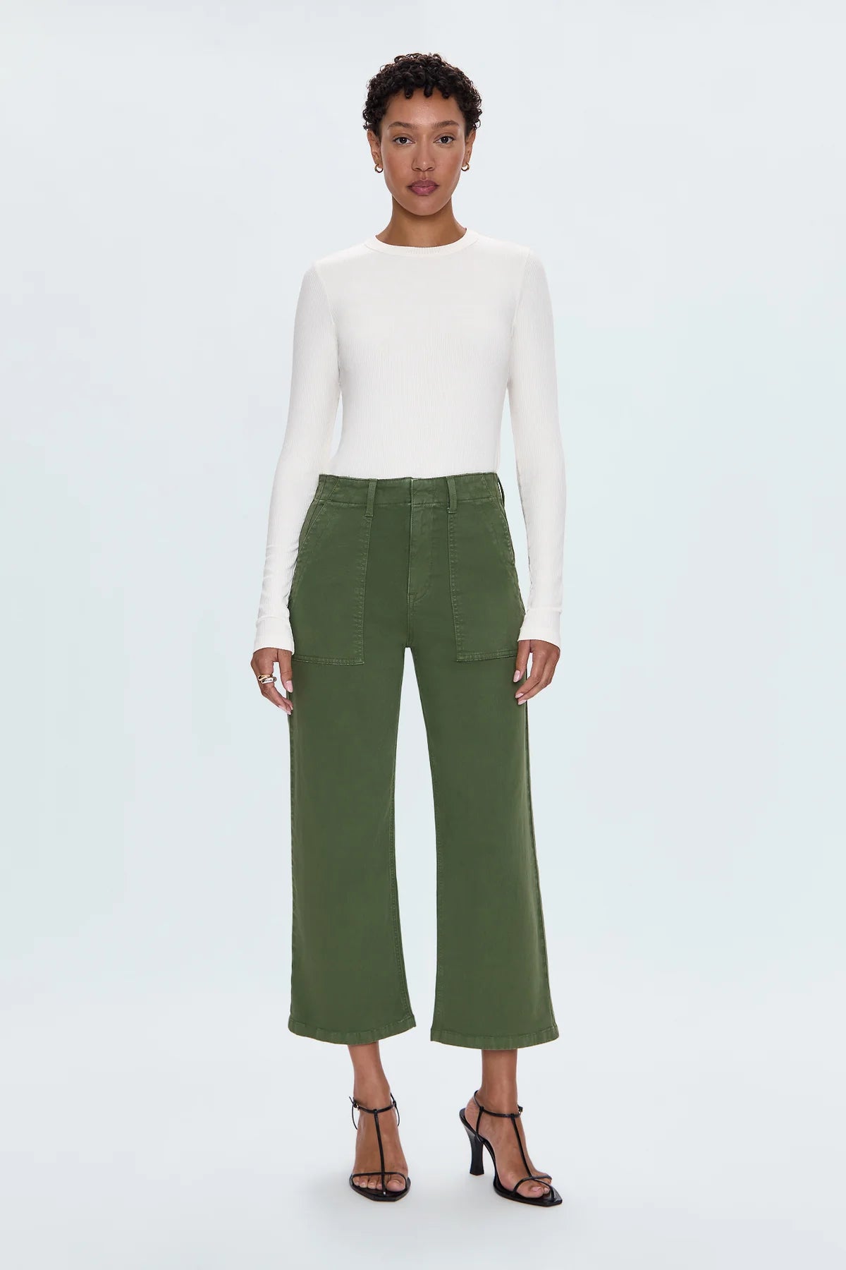 PISTOLA Sophia Wide Leg Pant Fashionable Button-Up Pants