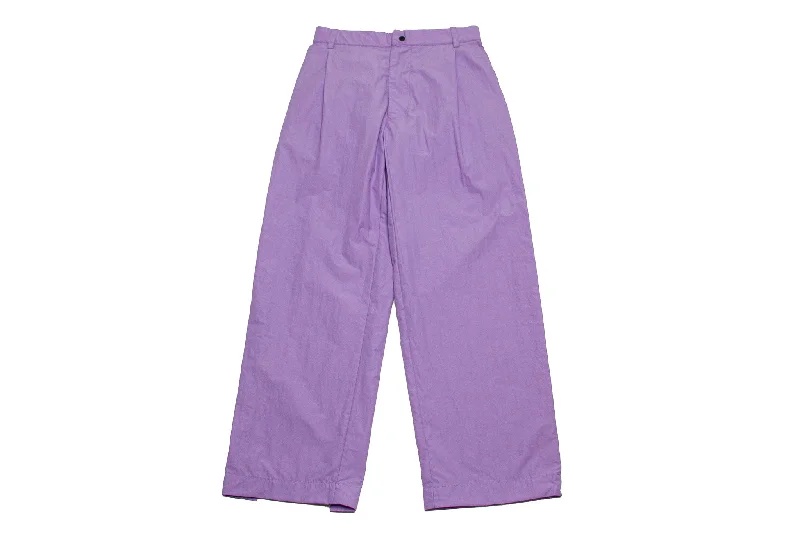Hermanos Koumori Pleated Pants Classic "Lilac Heaven" Elegant Wool Trousers