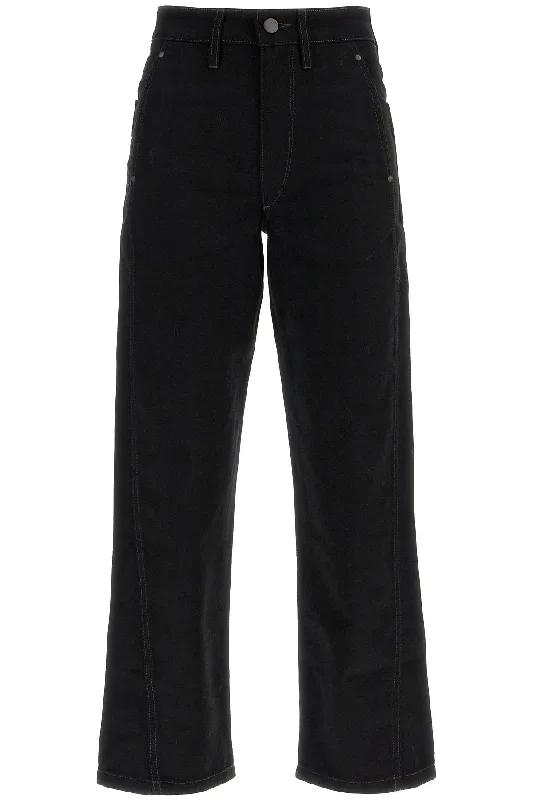 Lemaire Women's Cropped Pants With Twisted Seams Chic Checkered Pants