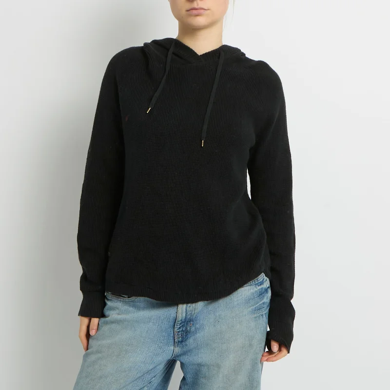 Ralph Lauren Waffle Knit Hoodie - UK 12 Hoodie with Fur Luxurious Winter
