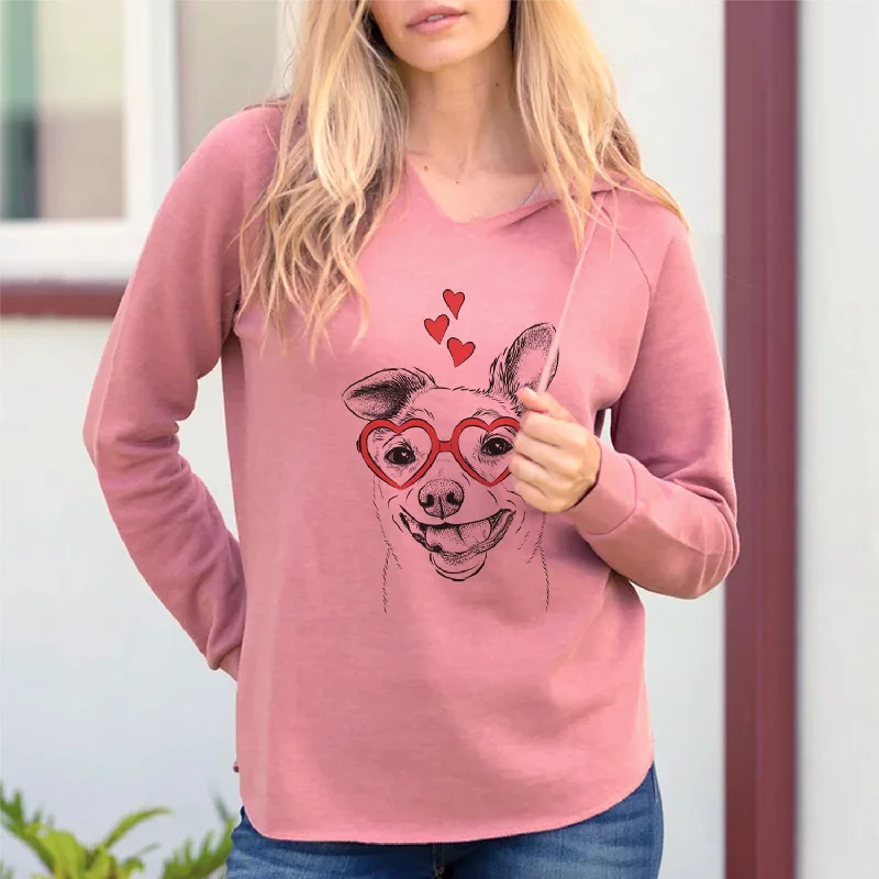 Valentine Mortimer the Mixed Breed - Cali Wave Hooded Sweatshirt Hoodie with Oversized Fit Loose Comfortable