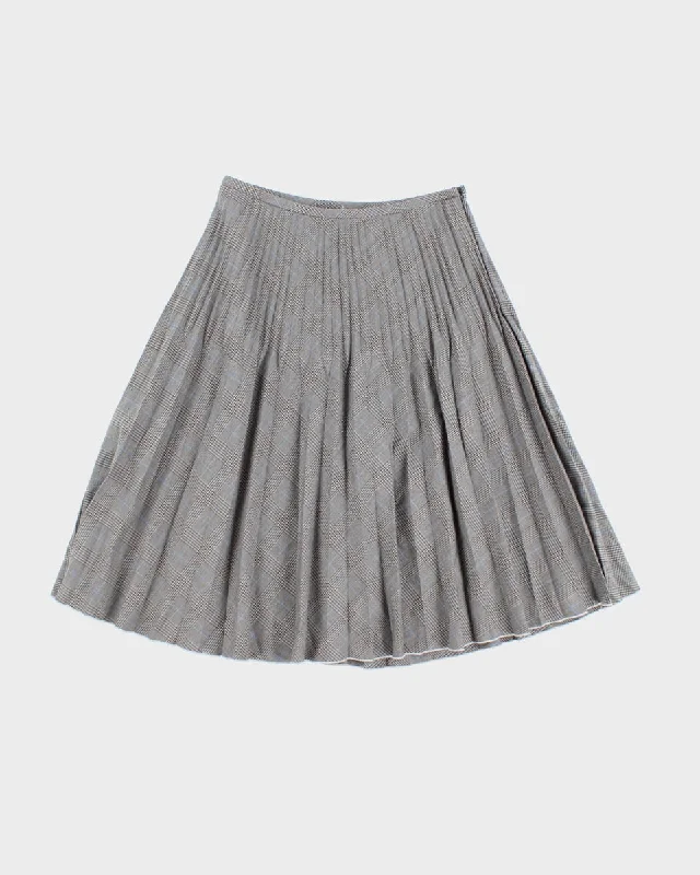 2000's Pleated Check Skirt - S lace skirt elegant