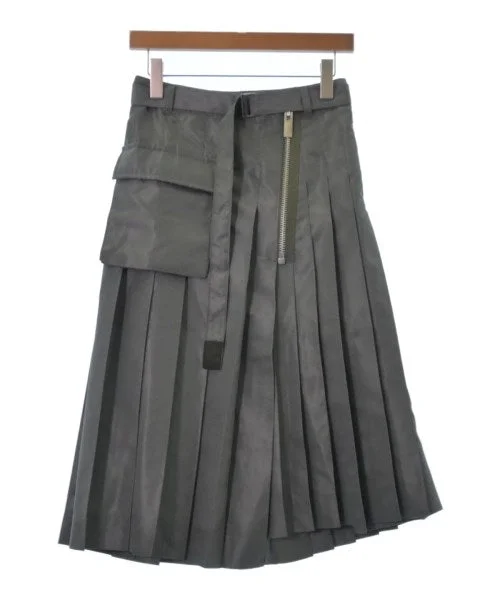 sacai Knee length skirts denim skirt fashionable