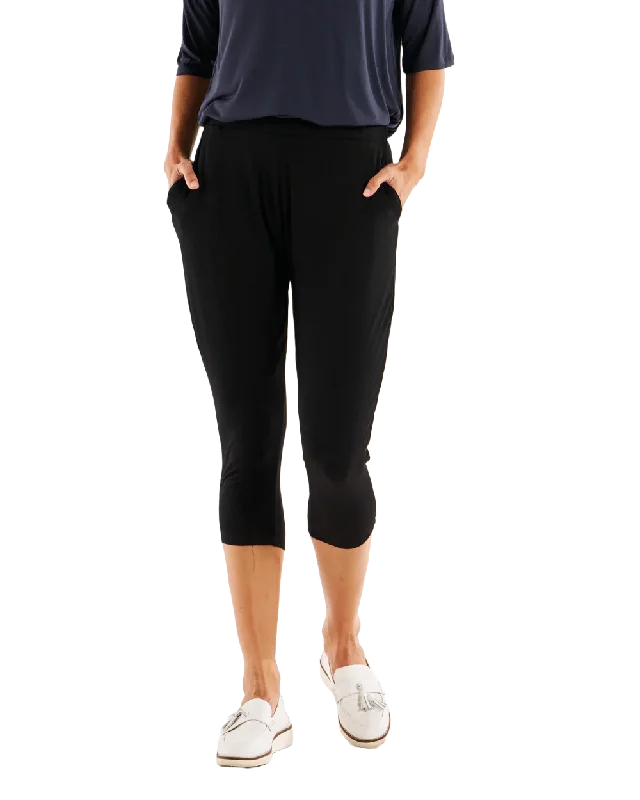 Laina Bamboo Pant - Black Comfortable Cargo Pants