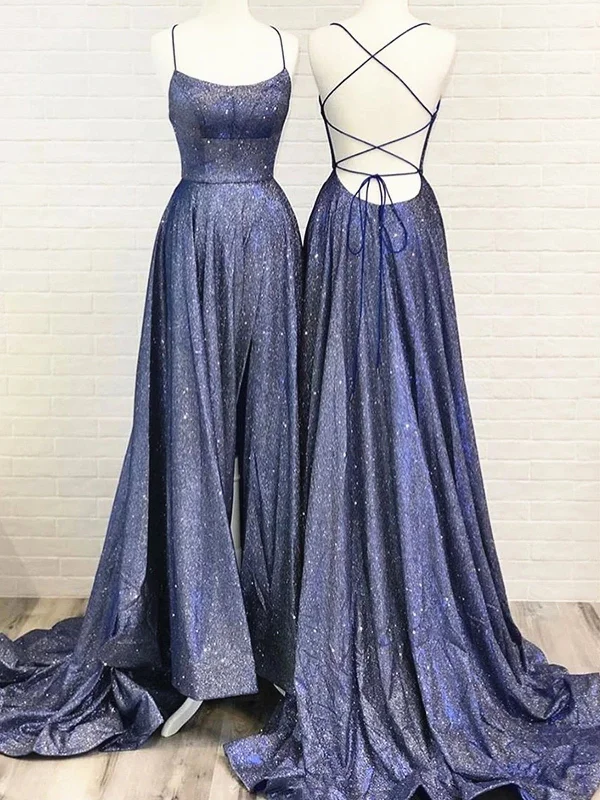 Shiny Blue Backless Prom Dresses, Blue Open Back Formal Evening Dresses Tunics Corduroy durable Shiny Blue Backless Prom Dresses, Blue Open Back Formal Evening Dresses Tunics Corduroy durable