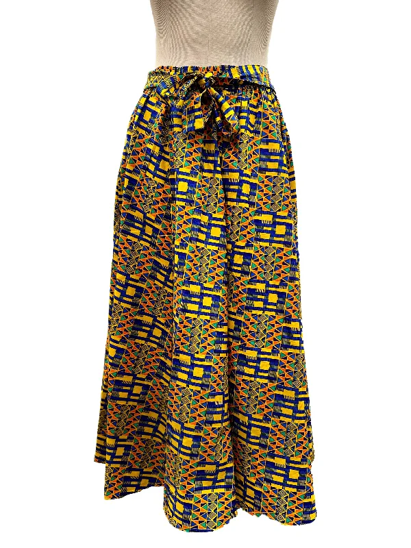 African Long Maxi Skirt ( Plus Size) linen skirt natural