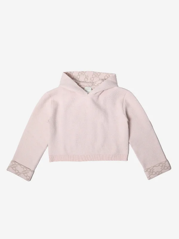 Fendi Unisex Wool Knit Hoodie Hoodie with Illustration Artistic Creative