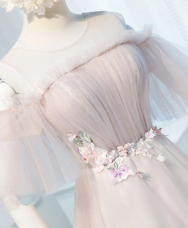 Cute Tulle Round Neck Short Prom Dress, Cute Tulle Homecoming Dress Cowl Neckline Elegant Cute Tulle Round Neck Short Prom Dress, Cute Tulle Homecoming Dress Cowl Neckline Elegant