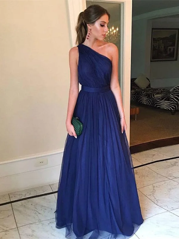 A Line One Shoulder Blue Prom Dresses, One Shoulder Blue Formal Dresses, Graduation Dresses Tunics Exclusive limited A Line One Shoulder Blue Prom Dresses, One Shoulder Blue Formal Dresses, Graduation Dresses Tunics Exclusive limited