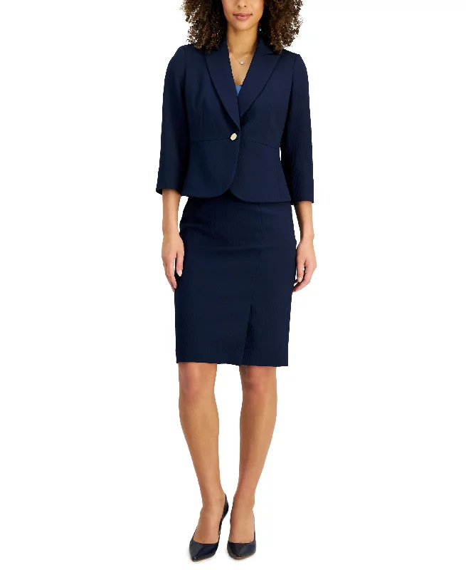 Side-Slit Skirt Suit, Regular & Petite Sizes wool skirt breathable