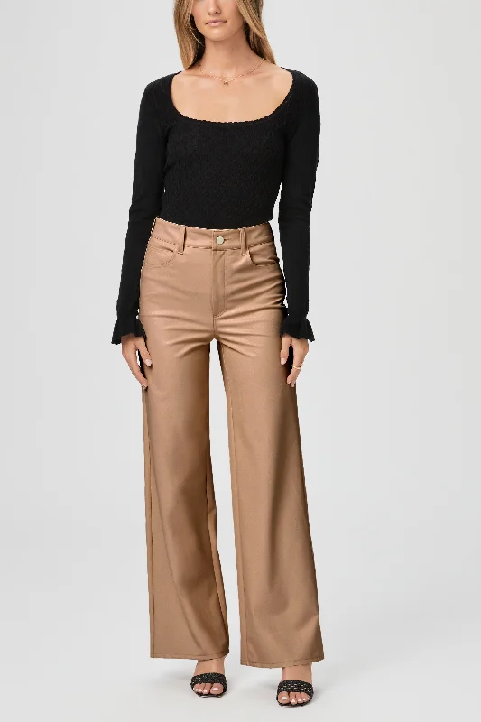 Paige Premium Denim - Sasha Pant in Burnt Sugar Classic Bootcut Trousers