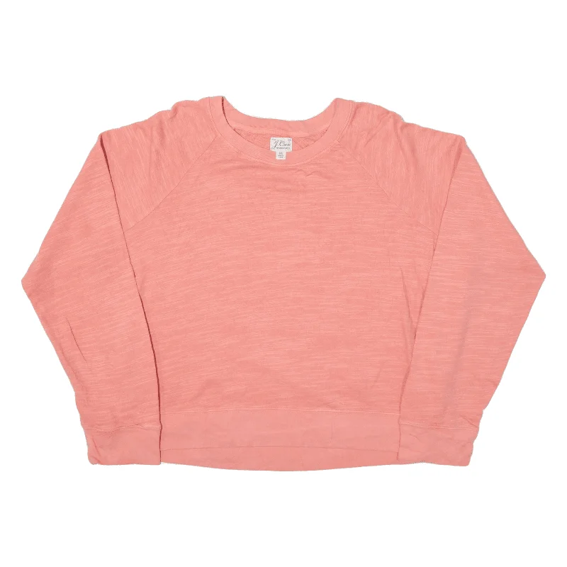 J.CREW Sweatshirt Pink Womens XL Hoodie with Patch Decorative Personalized