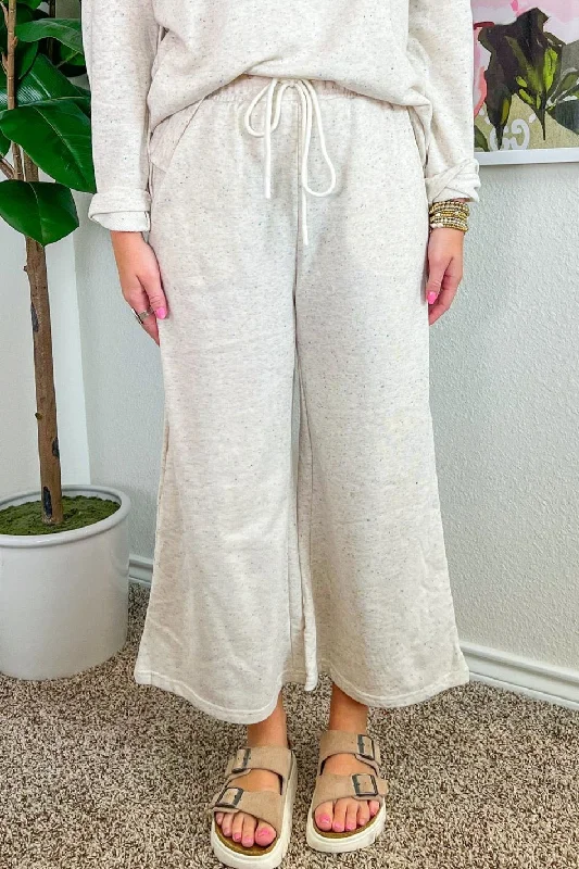 Passing By Pants - Cream Comfy Cargo Trousers
