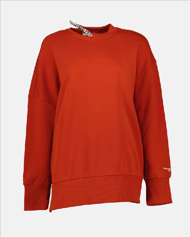 Sweatshirt Falabella Hoodie with Rhinestones Sparkly Elegant