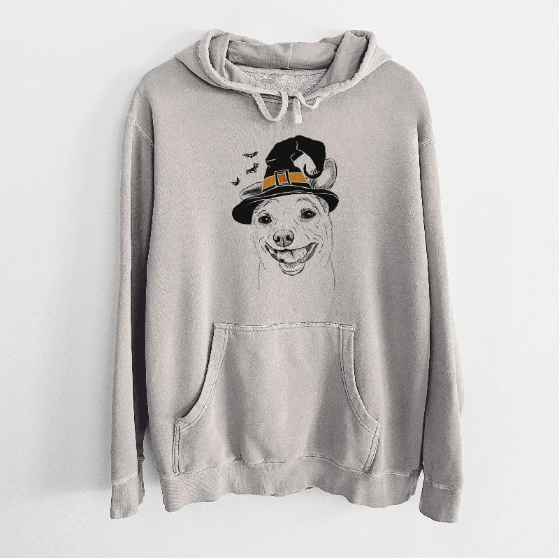 Witch Mortimer the Mixed Breed - Unisex Pigment Dyed Hoodie Hoodie with Camouflage Military Edgy