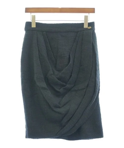 CHANEL Knee length skirts velvet skirt luxurious
