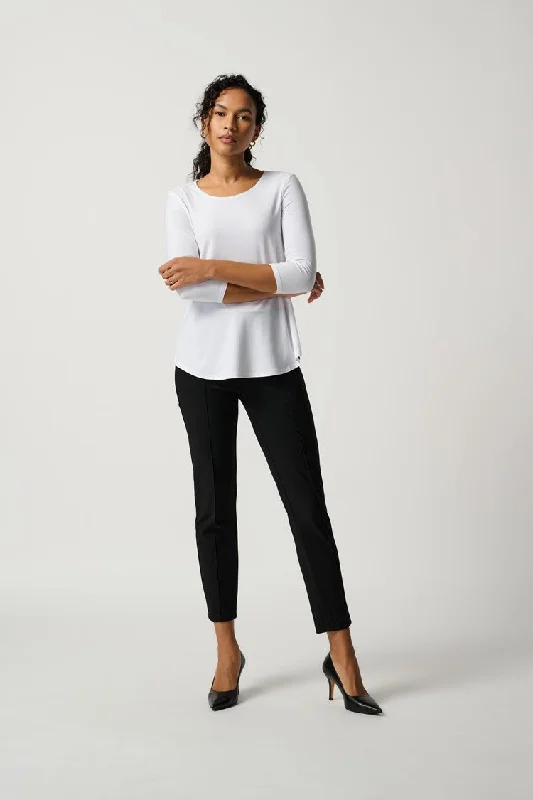Joseph Ribkoff Classic Structured Slim Pant - Black Fashionable Track Pants