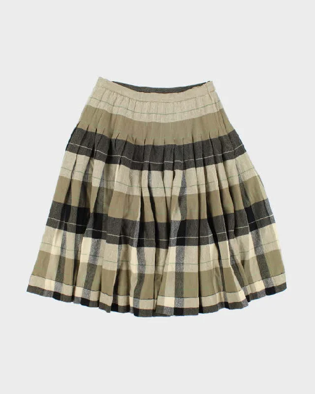 Vintage In 'n Outer Wool Blend Checked Skirt - XS corduroy skirt comfortable