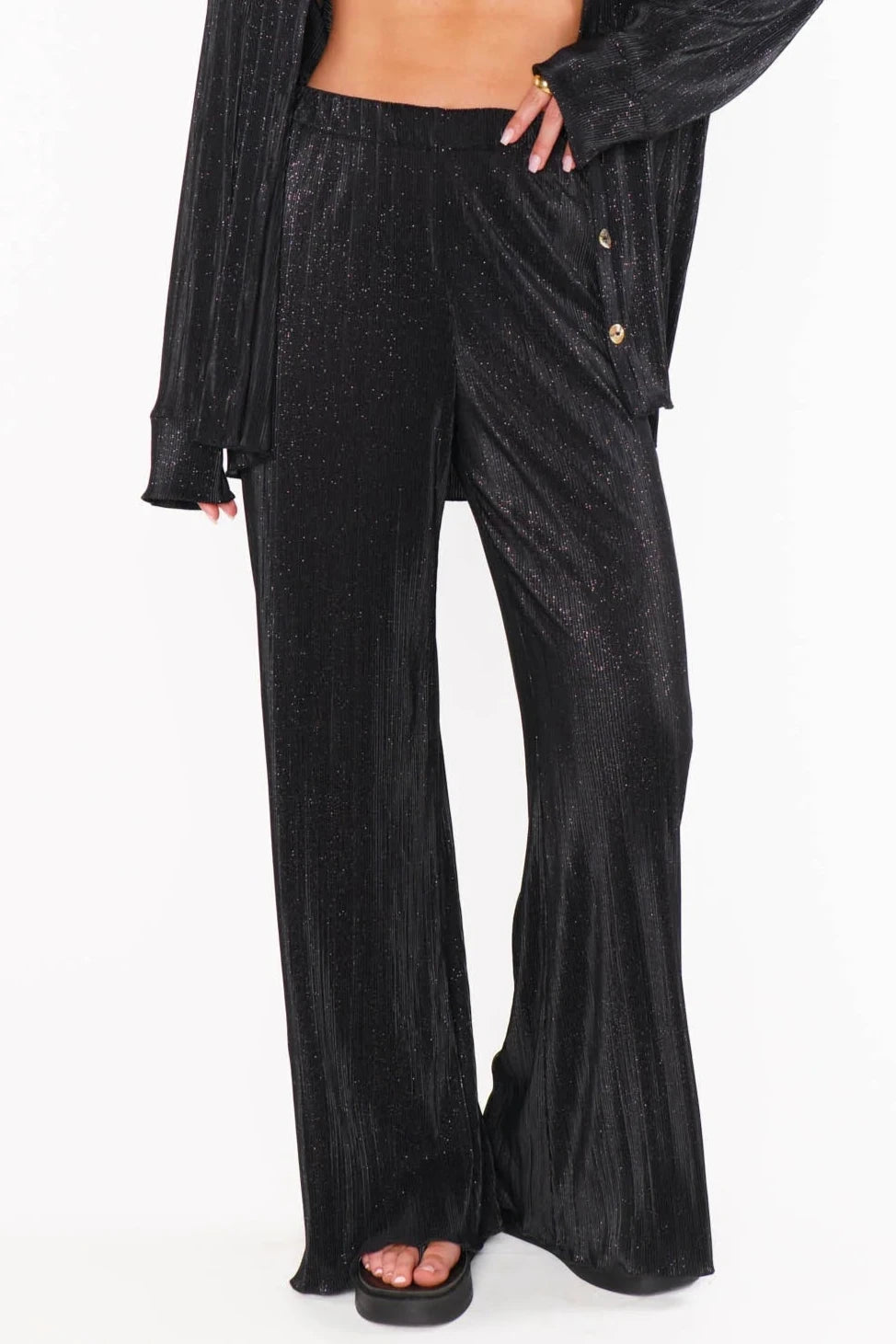Everywhere Pants - Black Pleat Comfortable Denim Pants