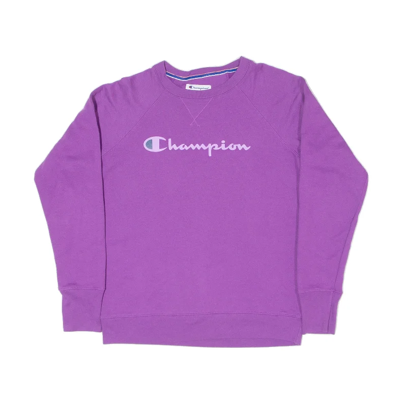 CHAMPION Sweatshirt Purple Womens M Hoodie with Full-Zip Functional Layering