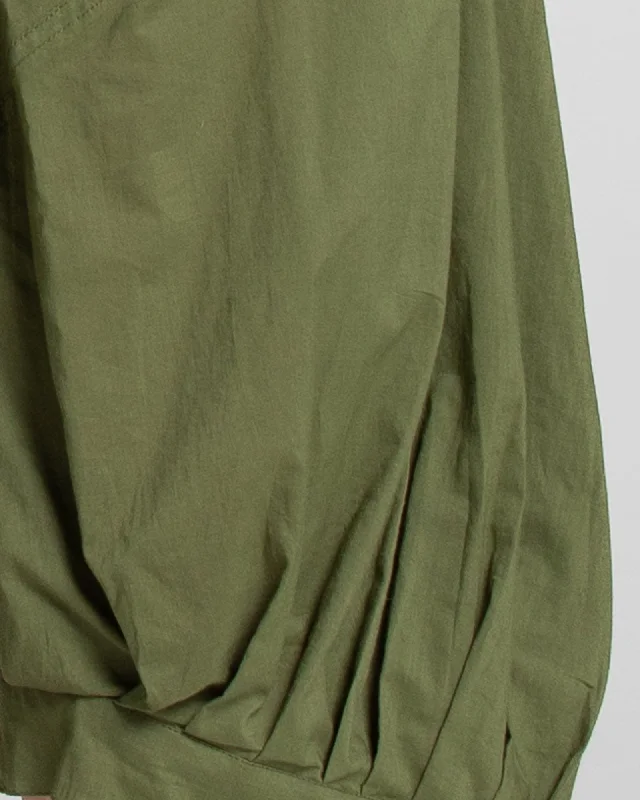 Guru Pant Basic Khaki Green Comfy Cargo Trousers